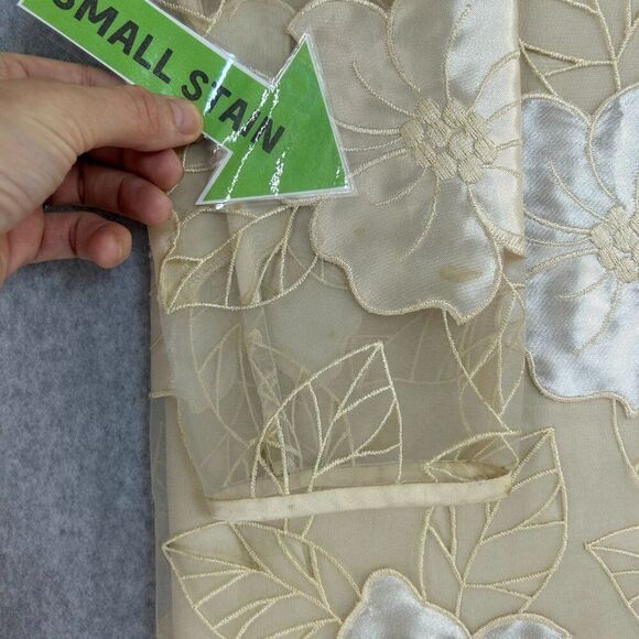 Anne Crimmins For Umi Collections Dress Size 12 Ivory Floral Embroidered Lace - Picture 11 of 16